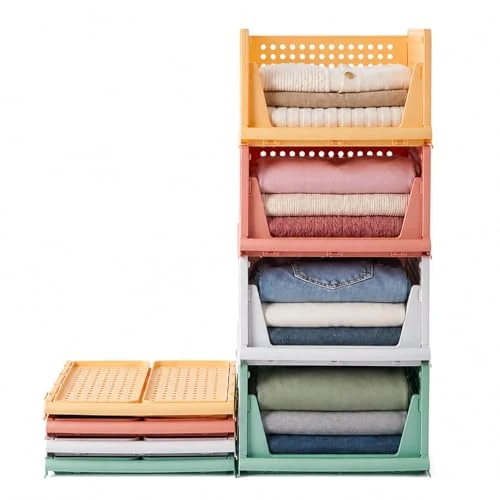 Oferta limitowana: RMAN 4 Organizery do szafy na ubrania organizery do szafy na ubrania możliwość układania w stos plastikowe pudełka do przechowywania, szuflady na ubrania, do sypialni, garderoby (43 x 33 x 72 cm) z 219.00 zł na 219.00 zł (oszczędź 0.00%