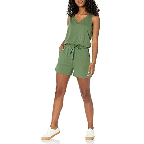 Tijdelijke aanbieding: Amazon Essentials Women's Studio romper van fleece-badstof, Legergroen, XS van 26.99 € naar 26.99 € (0.00% korting)