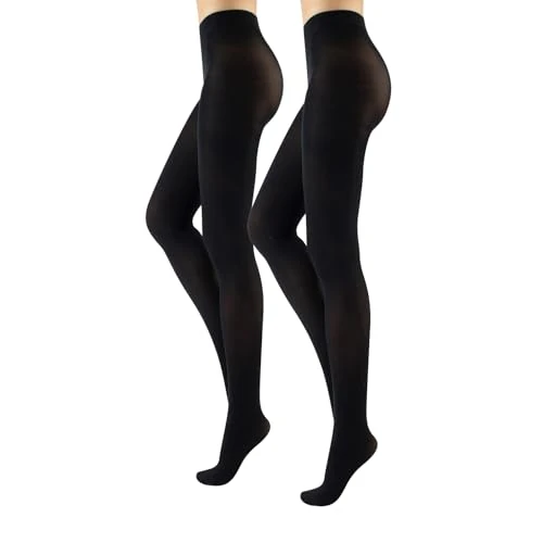 Limitiertes Angebot: CALZITALY 2 Paar Blickdichte Damenstrumpfhose, 40 Den, Schwarz, Braun, Blau, Bordeaux, S, M, L, XL, Italian Hosiery (S, Schwarz) von 15.95 EUR auf 15.95 EUR (Spare 0%)