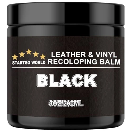 Oferta limitada: STARTSO WORLD Kit de Reparación de Cuero 200Ml Negro - Para Muebles, Sofás y Asientos de Coche | Tinte y Pintura para Restaurar y Reparar Cuero Descolorido y Rayado de 23.97 € a 20.55 € (ahorro 14%)