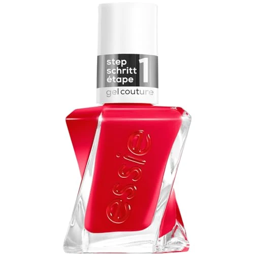 essie gel by essie langanhaltender Nagellack mit glänzendem Finish, Maniküre ohne UV-Licht, Gel Couture, Farbe: Nr. 270 rock the runway, Rot, 1 x 13,5 ml