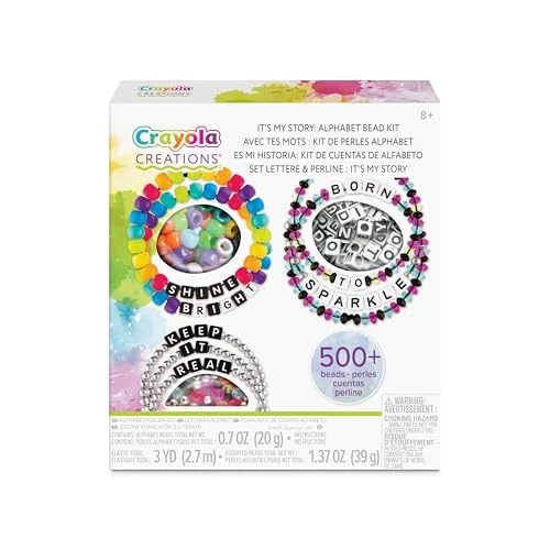Oferta limitowana: CRAYOLA Creations - zestaw do tworzenia własnych bransoletek z alfabetem - To moja historia, kreatywna aktywność i prezent dla dziewczynek od 8 lat z 34.36 zł na 34.36 zł (oszczędź 0.00%)