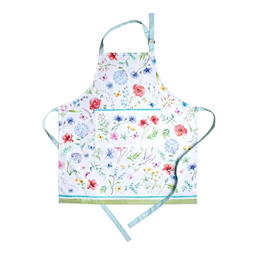 Limited offer: Maison d'Hermine 100% Cotton 1-Piece Kitchen Apron with Adjustable Neck and Middle Pocket, Long Ties for Women/Men, Spring/Summer from 24.99 EUR to 24.99 EUR (save 0%)