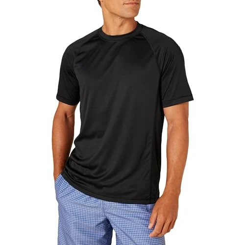 Offerta a tempo: Amazon Essentials Maglietta da Nuoto UPF 50 Aderente A Maniche Corte e Ad Asciugatura Rapida Uomo, Nero, L - 0.00% da 13.08 € a 13.08 €