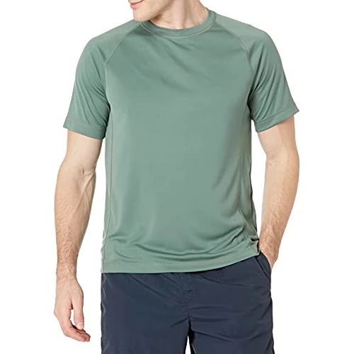 Offerta a tempo: Amazon Essentials Maglietta da Nuoto UPF 50 Aderente A Maniche Corte e Ad Asciugatura Rapida Uomo, Verde, L - 15% da 14.40 € a 12.17 €