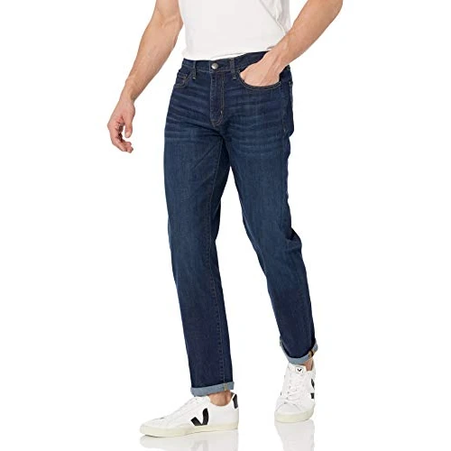 Oferta limitada: Amazon Essentials Vaqueros Elásticos de Corte Ajustado - Colores interrumpidos Hombre, Lavado Oscuro, 32W / 28L de 28.40 € a 28.40 € (ahorro 0.00%)