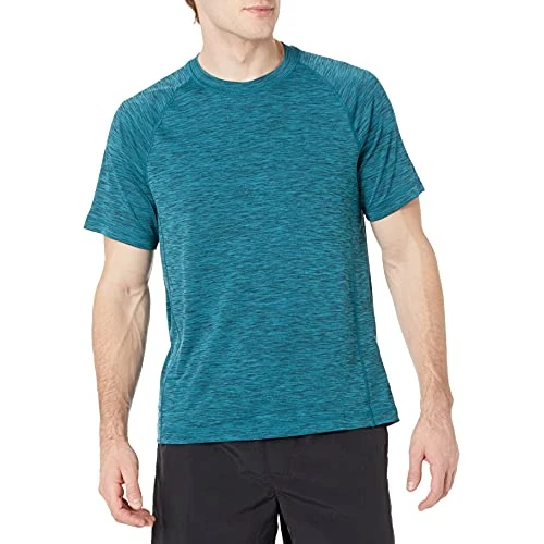 Amazon Essentials T-shirt De Bain UPF 50 À Séchage Rapide, Manches Courtes Et Coupe Ajustée Homme, Sarcelle Foncée, M