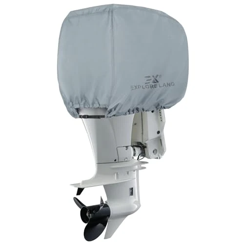 Offerta a tempo: Explore Land Copertura per motore fuoribordo, impermeabile, 600D, resistente, adatta per motore da 225 a 300 CV, grigio - 0.00% da 35.51 € a 35.51 €