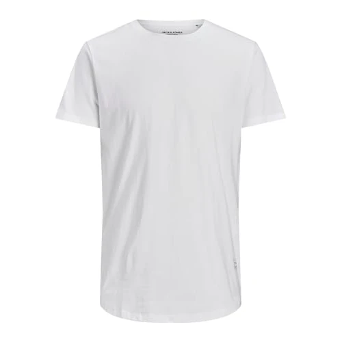 Jack & Jones JJENOA - Maglietta a Maniche Corte da Uomo, Taglie Forti, Bianco, XXXXL