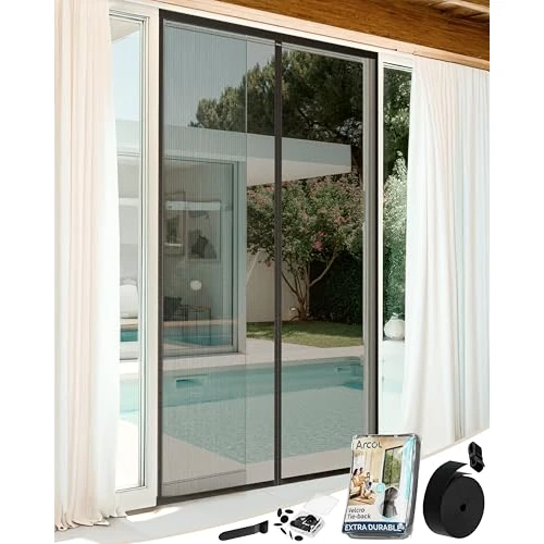 Offerta a tempo: ARCOL Zanzariera Magnetica 100x210 cm Premium in Fibra di Vetro - Stop Zanzare in 3 Min., Rete Ultra-Fine Anti-Insetti, Chiusura Automatica con Magneti & Pesi, Nastro a Strappo Extra-Largo (Nero) - 0.00% da 27.99 € a 27.99 €