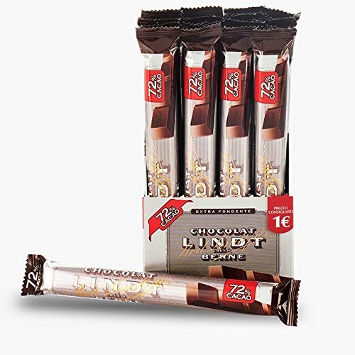 Offerta a tempo: Lindt Snack di Cioccolato Extra Fondente 72% Cacao, formato 38g - 24 pezzi - 39% da 39.99 € a 24.41 €