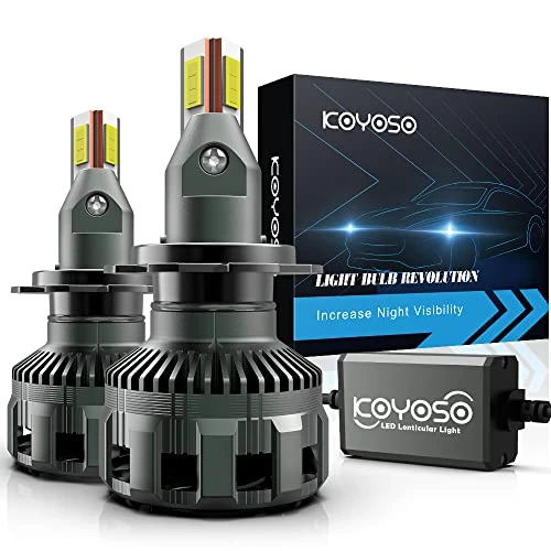 KOYOSO Bombillas H7 LED para Coche, 16000LM 90W LED Faros pour Coches Lenticular, 6500K 12V