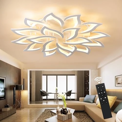 Offerta a tempo: Plafoniera Led soffitto stile Moderno, Dimmerabile Lampadario Camera da letto con Telecomando, 108 W (120 * 11cm) - 29% da 239.99 € a 171.47 €