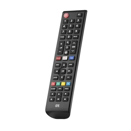 One For All Samsung TV Replacement remote – Works with ALL Samsung TVs – Learning feature -URC4910