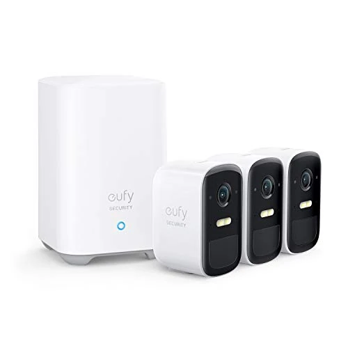 Offerta a tempo: eufy Security eufyCam 2C Kit 3 telecamera wifi esterno senza fili — 33% da 239,99 € a 159,99 €