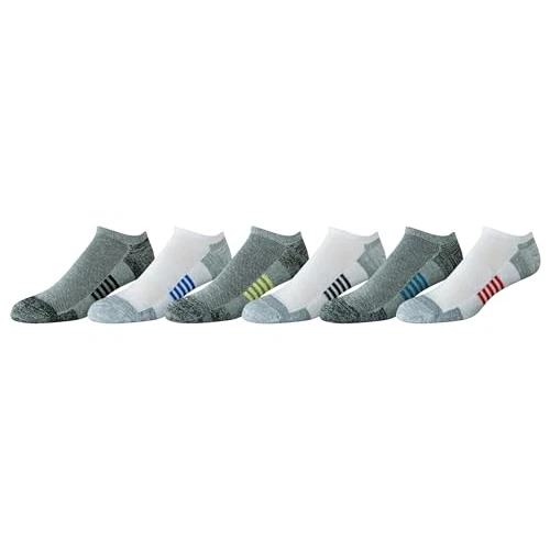 Offerta a tempo: Amazon Essentials Calzini Invisibili Da Uomo In Cotone Ad Alte Prestazioni Imbottiti, Traspiranti, Sportivi Uomo, 6 Paia, Bianco/Grigio, 46-48 - 37% da 8.11 € a 5.09 €