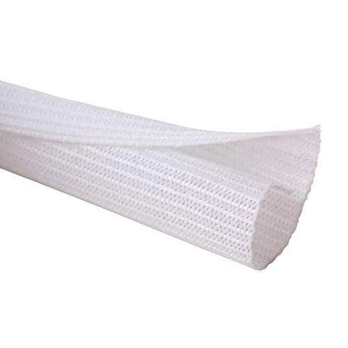 Alex Tech 3mm-7.7m Zelfsluitende Kabelmantel Kabelbeschermer Kabelhoezen Kabelslang Kabelbeheer Kabelmanagement voor PC computer kantoor aan huis, Wit