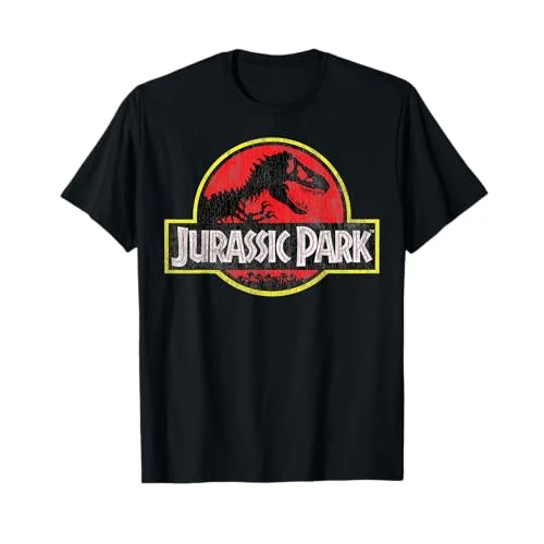 Jurassic Park Distressed Original Park Logo Maglietta
