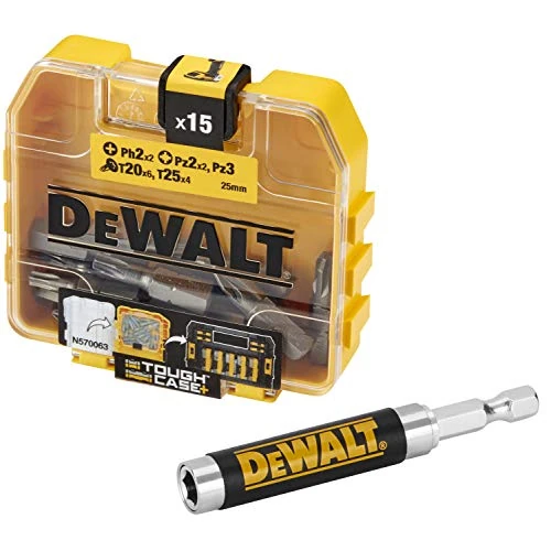 Tijdelijke aanbieding: DEWALT Toughcase DT71573-QZ accessoirekoffer – schroevendraaierbits – PH2 x2, PZ2 x2, PZ3, T20 x6, T25 x4 – voor boorschroevendraaiers van 10.01 € naar 10.01 € (0.00% korting)