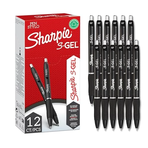 Limited-time offer: Sharpie S-Gel | Gel Pens | Medium Point (0.7mm) | Black Ink | 12 Count from 28.80 £ to 17.99 £ (save 38%)