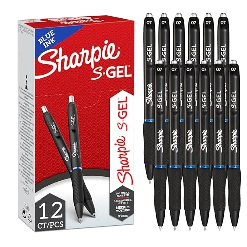 Limited-time offer: Sharpie S-Gel | Gel Pens | Medium Point (0.7mm) | Blue Ink | 12 Count from 16.00 £ to 16.00 £ (save 0.00%)