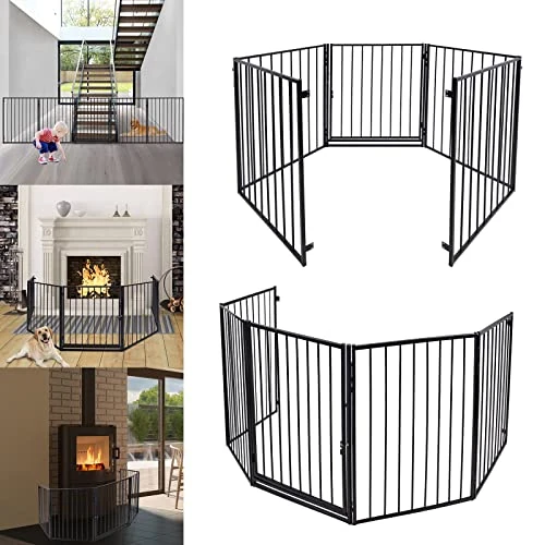 Oferta limitada: UISEBRT Rejilla de protección para chimenea Barrera de seguridad metálica para niños 305 cm, Negro de 73.99 € a 73.99 € (ahorro 0.00%)