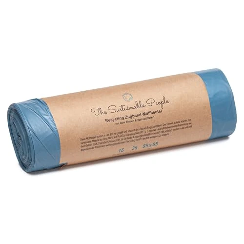 Zeitlich begrenztes Angebot: TSP Recycling Zugband Müllbeutel 35L - zu mind. 90% aus Post-Consumer-Abfällen (PE) - Blauer Engel zertifiziert - sicher & reißfest - für den Restmüll und die Wertstoffsammlung (35 Liter (15 Stück)) von 1.99 € auf 1.99 € (0.00