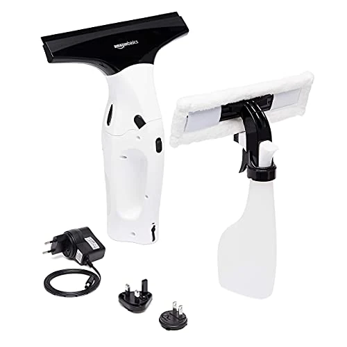 Offerta a tempo: Amazon Basics Setdi aspiratore per finestra con batteria al litioricaricabile specchi e vetri della doccia presa europea,britannica,americana e giapponese inclusa,2unità,12.6 x 27.99 x 33.81 cm,Bianco - 6% da 31.49 € a 29.75 €