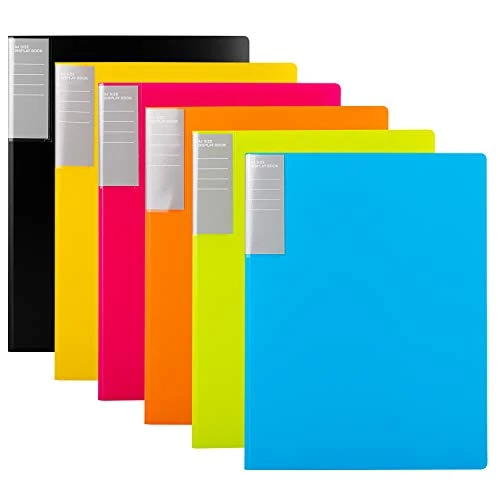 Limited-time offer: Amazon Basics Display Folders, A4, 30 Pockets (6-Pack), Multicolour from 12.89 £ to 9.68 £ (save 25%)