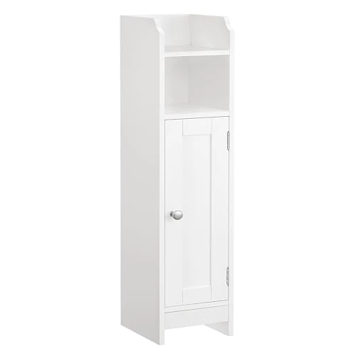 Zeitlich begrenztes Angebot: VASAGLE Toilettenschrank, schmales Badregal, verstellbare Ablagen von 31.99 € auf 27.19 € (15% Rabatt)