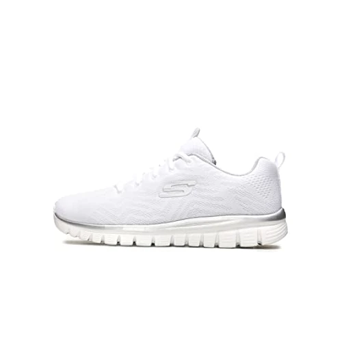 Offerta a tempo: Skechers Women's Graceful Get Connected White Mesh/Silver Trim 6.5 UK 39.5 EU - 0.00% da 69.13 € a 69.13 €
