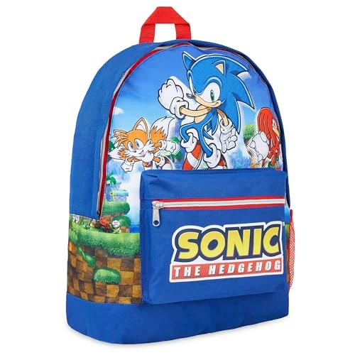 Sonic The Hedgehog Mochila Niño Niña, Mochilas Escolares para Niños, Regalos Originales, Mochila Infantil, Merchandising Oficial