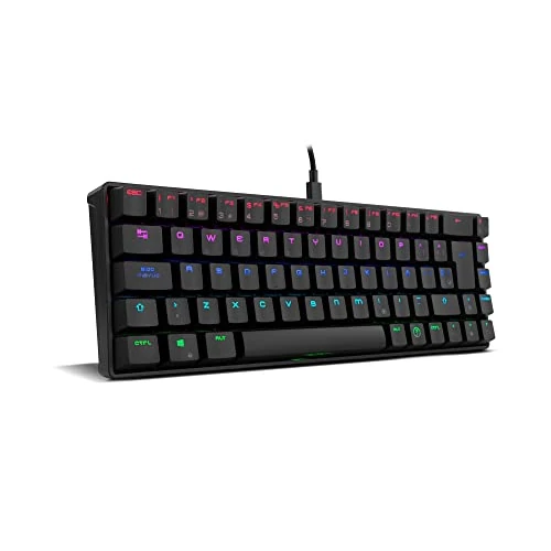 Offerta a tempo: OZONE GAMING GEAR TACTICAL - Tastiera Gaming Meccanica Senza tastierino numerico, Bluetooth, Switches Outemu Red, illuminazione LED RGB, silenziosa, layout Spagnolo QWERTY - Nero - 0.00% da 48.23 € a 48.23 €
