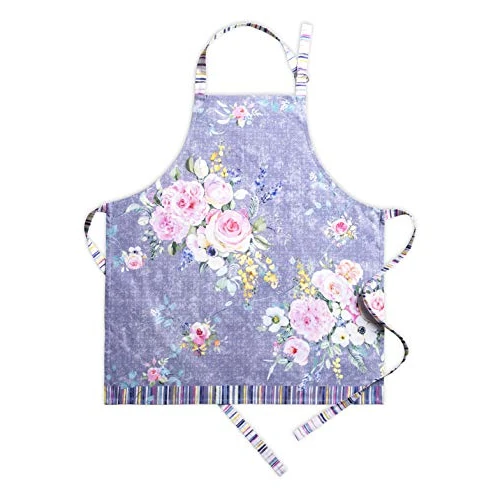Limited-time offer: Maison d' Hermine 100% Cotton Apron for women with Pocket Kitchen Chef Spring/Summer Apron for Men Cooking Gardening Server Waitress Maid - (Sweet Rose Lavender - Lush Lavender, 85 cm x 70 cm) from 24.99 GBP to 19.99 GBP (save 20%)