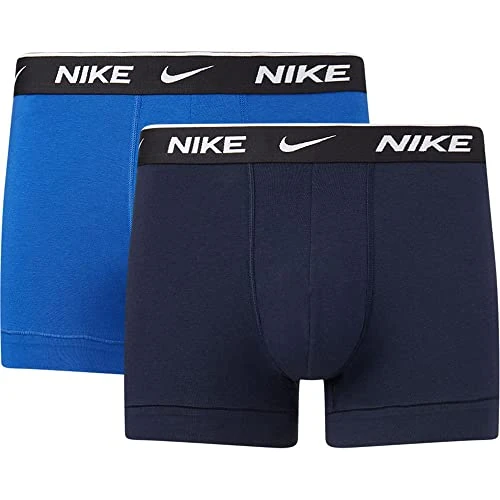 Nike Mężczyźni Everyday Cotton Stretch Trunks 2Pk Obsidian/Game Royal XL