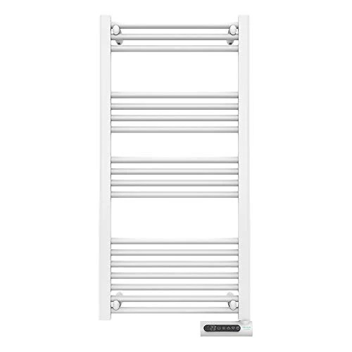 Cecotec Radiateur Sèche-Serviettes Électrique Basse Consommation Ready Warm 9200 Smart Towel Blanc. 750 W, écran LED, contrôle tactile, minuterie, 3 modes de fonctionnement, 2 systèmes de sécurité