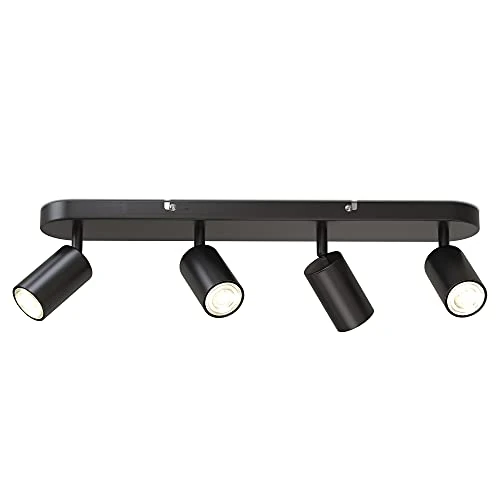 Zeitlich begrenztes Angebot: B.K.Licht - Deckenlampe schwenkbar, GU10 Fassung, max. 5 Watt, Deckenleuchte, Lampe, Wohnzimmerlampe, Schlafzimmerlampe, Küchenlampe, Deckenstrahler, Deckenbeleuchtung, 55x6x9 cm, Schwarz von 39.95 € auf 39.95 € (0.00% Rabatt)