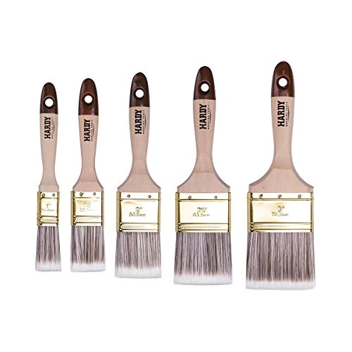 Offerta a tempo: HARDY WORKING TOOLS Set di 5 Pennelli Piatti 25/35 / 50/60 / 75 mm – Serie 45 – Fibre Sintetiche, Manico in Legno Naturale, Ghiera in Acciaio – Per Pittura, Vernice, Olio e Impregnanti - 0.00% da 12.90 € a 12.90 €