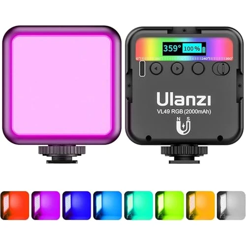 Offerta a tempo: ULANZI VL49 Luce Video RGB Led Faretto Dimmerabile - 0.00% da 29.99 € a 29.99 €