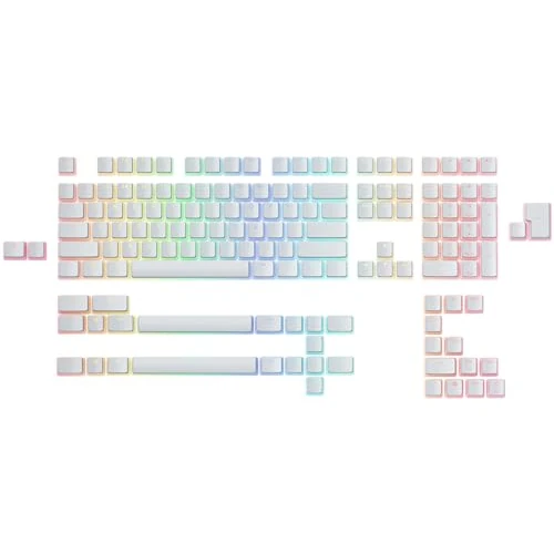 Limited-time offer: Glorious Gaming 145x Aura Keycaps V2 - PBT Pudding Keycaps, RGB Friendly with Transparent Fonts & Sides, PBT Material for Durability & Deep Acoustics, Fits Any MX-Style Stem, US/UK Layout - White from 38.98 GBP to 38.98 GBP (save 0%)