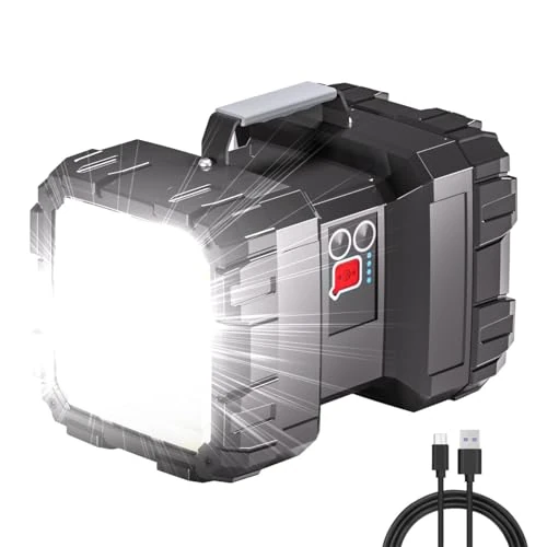 Offerta a tempo: LETOUR Torcia LED Potente Professionale 9000LM 7 Modalità Torcia Potente Ricaricabile Torce Alta Potenza Ricaricabili 10000mAh Torcia Luce di Emergenza Casa per Emergenza Campeggio - 0.00% da 42.99 € a 42.99 €