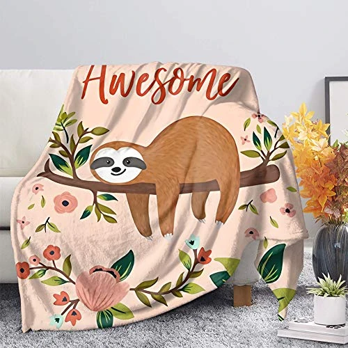 SEANATIVE - Coperta morbida con stampa a tema cartone animato (You Are My Sunshine) per tutte le stagioni, calda e leggera, in flanella di lana, per divano letto, soggiorno, ufficio, S