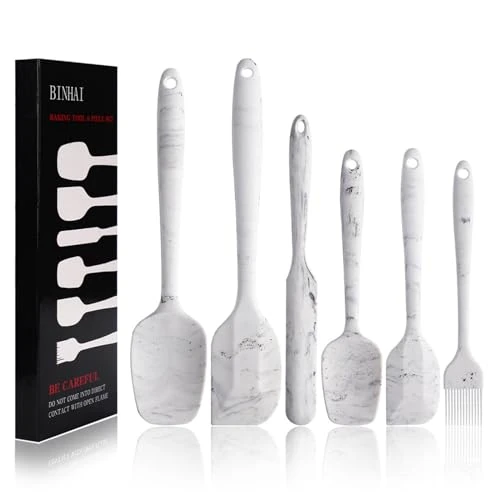 Offre limitée : BINHAI Spatule Cuisine, Motif Marbre 6 pièces Spatules en Silicone Anti-Adhésif en Caoutchouc Avec Noyau en Acier Inoxydable – Spatule Résistante à la Chaleur Pour Cuisson, Cuisson et Mélange de 16.99 € à 16.99 € (0.00% de remise)