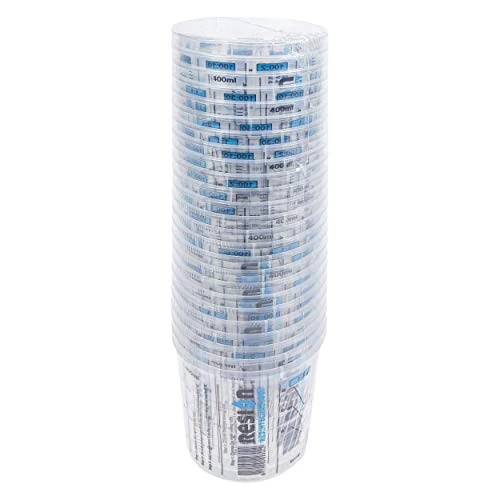 Offerta a tempo: RESION 25 x bicchiere di miscelazione per vernici | 400ml | vernice, epossidica, poliestere | Con rapporto di miscelazione chiaro sul misurino - 0.00% da 19.28 € a 19.28 €