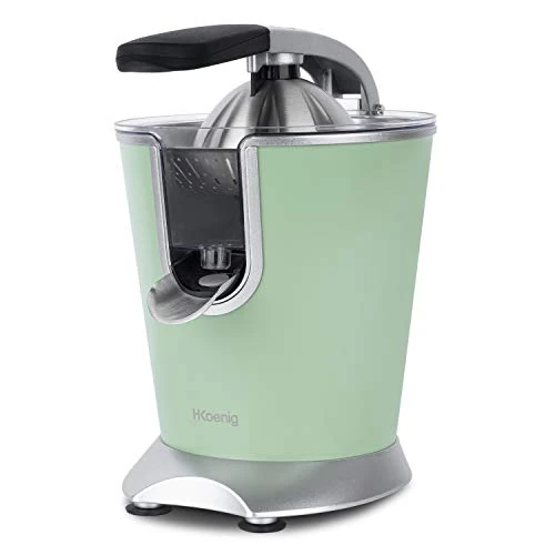 Tijdelijke aanbieding: H.Koenig Elektrische Citruspers met pershendel AGR88, 160W, BPA-vrij, Roestvrijstaal, Snel, Automatisch, Anti-druppel, Vatwasser bestendig, bestemmt voor citrusvruchten, Pastel Groen van 49.90 € naar 49.90 € (0.00% korting)