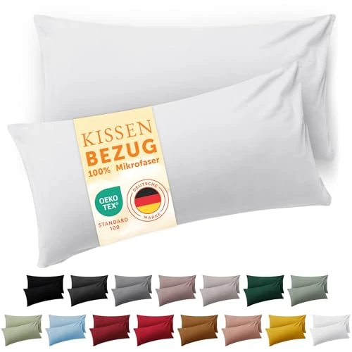Offerta a tempo: Blumtal Federa 50 x 80, 2 pezzi - Federe certificate OEKO-TEX 100% microfibra extra morbida e lavabile in lavatrice - Federa 50x80 bianco - 0.00% da 8.99 € a 8.99 €