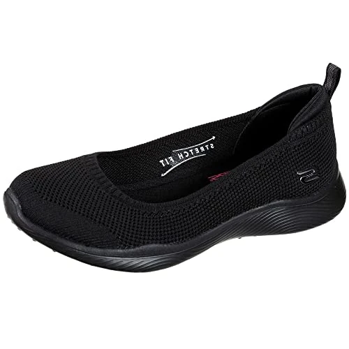 Tijdelijke aanbieding: Skechers Microburst 2.0 Be Iconic Sneaker voor dames, Zwarte stretch fit gebreide skimmmer, 2 UK Wide van 79.95 € naar 79.95 € (0.00% korting)