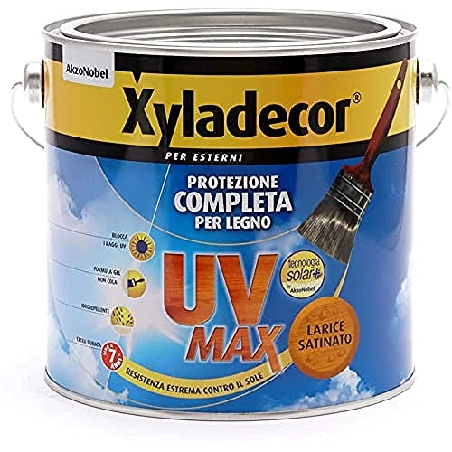 Offerta a tempo: Xyladecor SMALTO LEGNO ESTERNI UV MAX Protezione Completa da sole e agenti atmosferici Idrorepellente colore LARICE 2,5L, 2.5 L - 0.00% da 66.90 € a 66.90 €