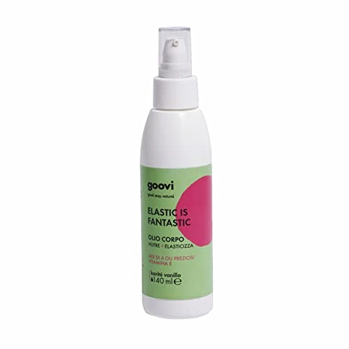 Offerta a tempo: Goovi, Elastic is Fantastic, Olio Corpo a Base di un Mix di 6 Oli Preziosi, Nutre e Rende la Pelle Elastica, Previene le Smagliature, 140 ml - 36% da 16.90 € a 10.79 €