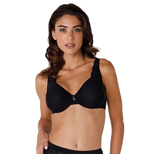Lovable Reggiseno Riducente e Modellante, Taglie Forti con Ferretto in Microfibra e Pizzo - Comfort e Sostegno - Celebrity Minimizer Donna